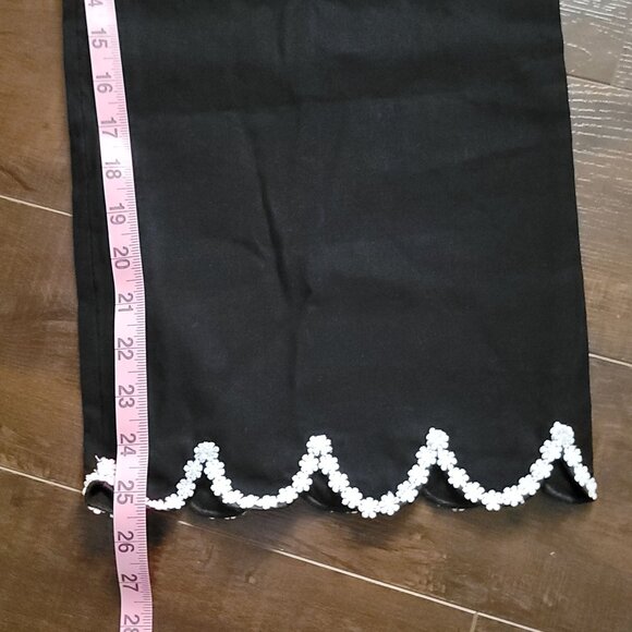 Anthropologie Maeve Colette Scalloped Wide Leg Pants Womens 30 Contemporary - Picture 7 of 8